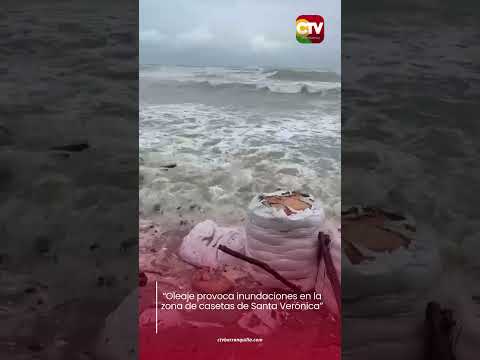 Las playas de Santa Verónica, Atlántico, se han visto afectadas por el fuerte oleaje