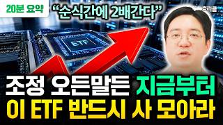 "순식간에 2배까지 간다" 조정 오든말든 지금부터 이 ETF 반드시 사 모아라 | 효라클 작가 20분 요약 …