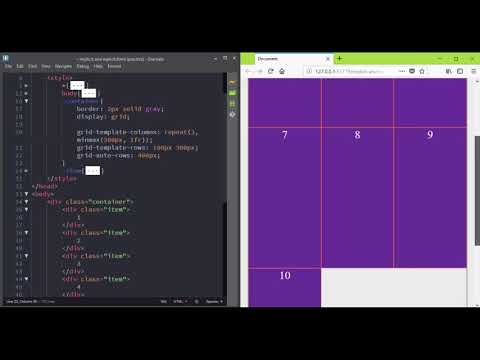 The explicit and implicit grid in CSS Grid layout