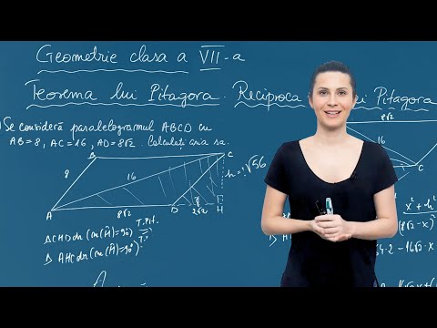 Aria paralelogramului folosind teorema lui Pitagora - Clasa a VII-a