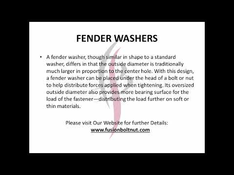 Fender Washer- IS, DIN, CSN, PN, UNI, ISO, 304 Stainless Steel, Plated, Coated Fender Washers