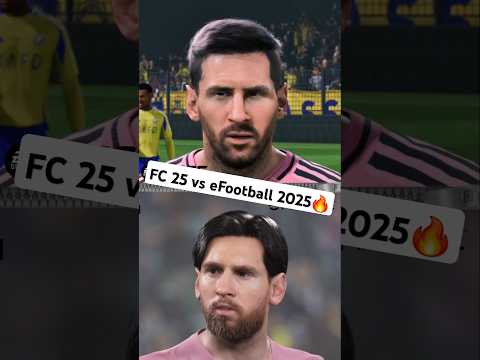 FC 25 vs eFootball 2025 - Player Faces Comparison#fc25 #efootball2025 #fifa25 #eafc25