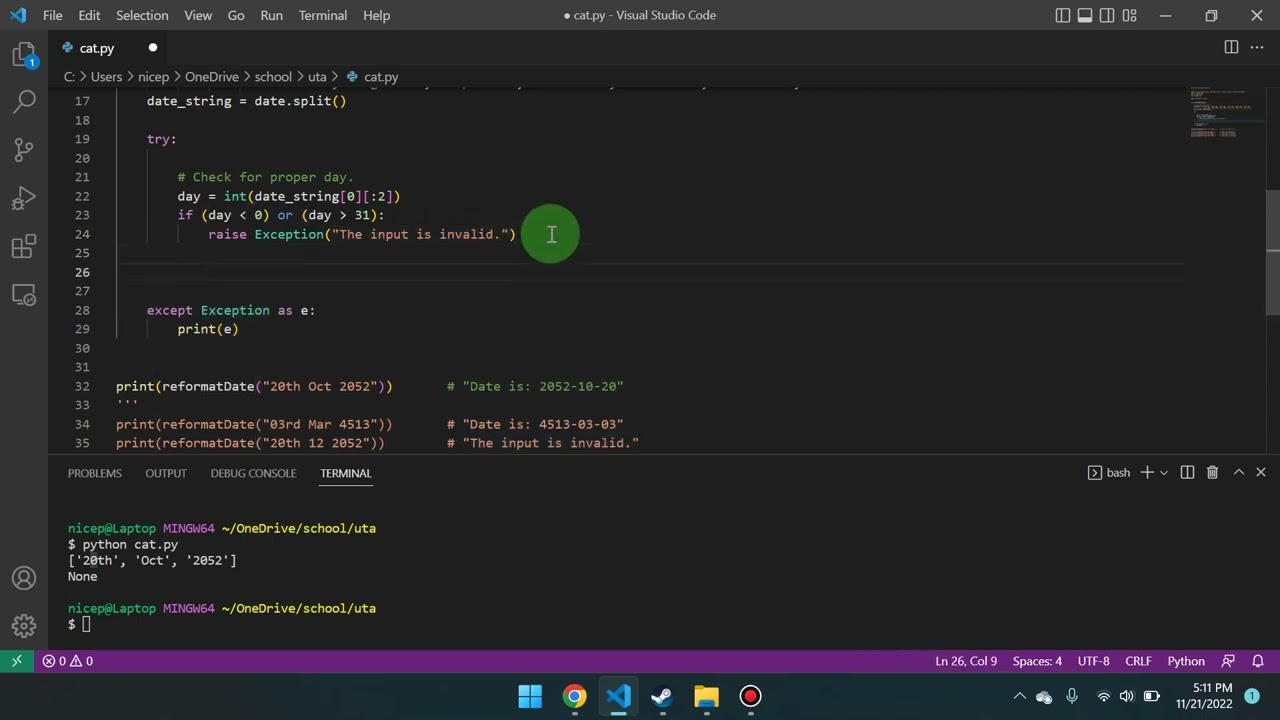 CS112 Lab 10 (Exception Handling)