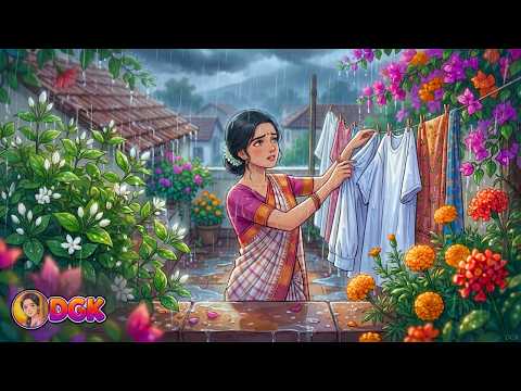 Ultimate Monsoon Escape: 1 Hour of Nostalgic Indian Village Kitchen & Rain