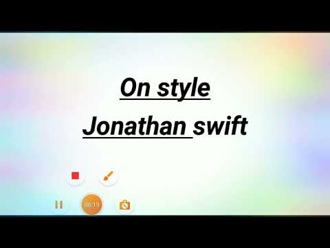 On style | Jonathan swift | summary | N Creation ✨