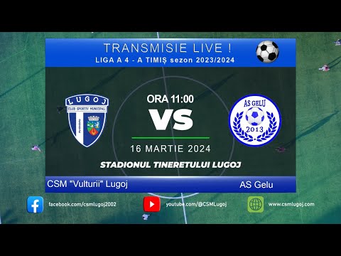 Transmisie LIVE! CSM "Vulturii" Lugoj vs. AS Gelu