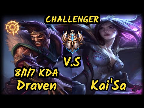 VIT Attila (DRAVEN) vs KAI'SA - 8/1/7 KDA BOTTOM ADC CHALLENGER GAMEPLAY - EUW