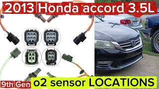 2013-2017 Honda accord 3.5L o2 Sensor LOCATIONS.  All 4 sensors