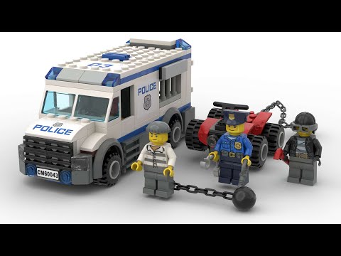 Lego 60043 Prisoner Transporter Speed Build Studio Bricklink LDD by PLegoBB