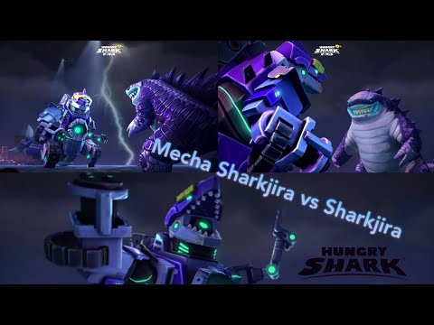 Mecha Sharkjira vs Sharkjira ! Trailer part 2 - Hungry Shark World 10th