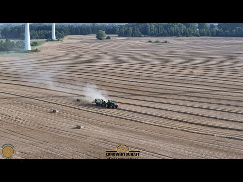 Das müssen wir alles noch Pressen Gut Hohen Luckow Strohbergung Ballen Pressen im DOU & Verladen 