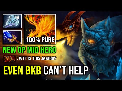 NEW OP MID HERO 100% Pure Macropyre Even BKB Can't Help with Scepter + Wind Waker Jakiro Dota 2