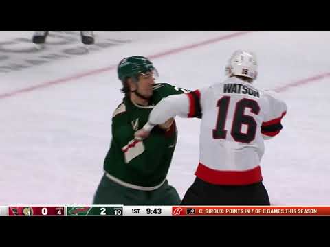 NHL Fight - Senators @ Wild - Watson vs Duhaime - 02/11/2021