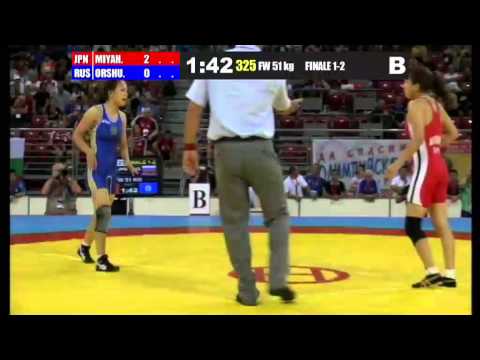 Finale 1-2 Female Wrestling 51 Kg (JPN) Yu MIYAHARA vs (RUS) Stalvira ORSHUSH