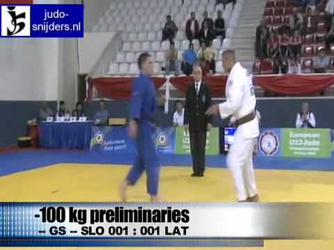 Judo 2009 Antalya: Matija Erjavec (SLO) - Viktors Reshko (LAT) [-100kg].
