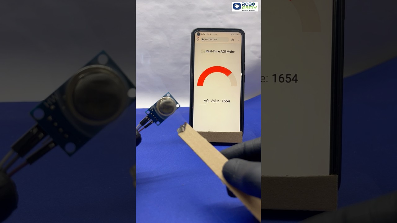 Track air quality in real-time with ESP32 DIY AQI monitor for a healthier future! #roboarmy #esp32