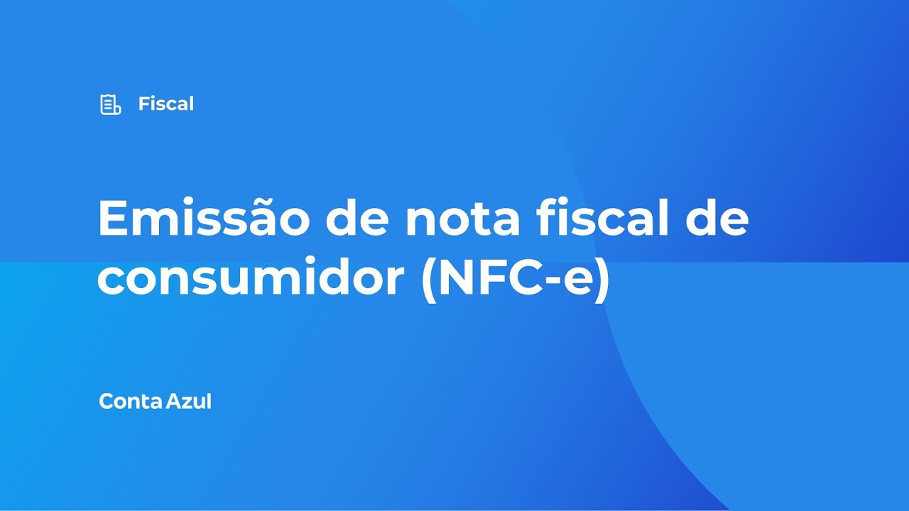 Emissão de nota fiscal de consumidor NFC-e