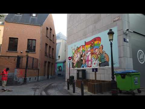 4k | Walking Brussels Belgium Anneessens to Grand Palace