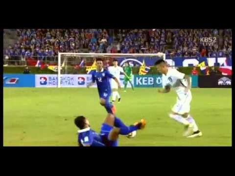 Hyun-Jun Suk goal - Thailand vs. South Korea 27/03/2016 (Friendly match)