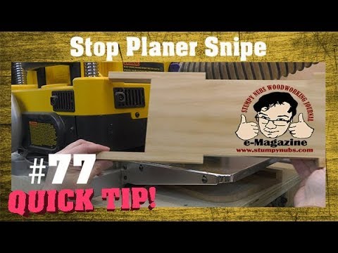 I'm SICK of planer snipe! (How to stop it forever!)