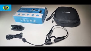 KIMAFUN 2.4G Fitness Headset Wireless Microphone, IP67 Waterproof Sweatproof Microphone