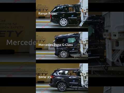 2024 Mercedes-Benz G-Class G 350, 2024 Range Rover, 2024 BMW X5 vs Truck trailer crashtest