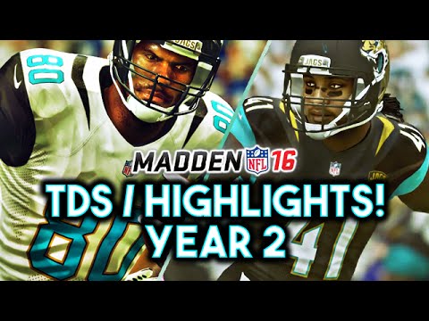 Madden 16 Jaguars Connected Franchise Year 2 - All TDs & Season Highlights! - Ep.42