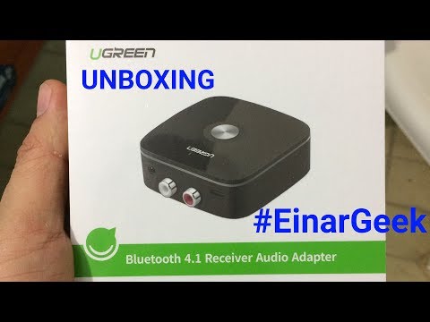 Ugreen Bluetooth 5.0 imtuvo adapteris 2x RCA 3.5mm lizdas aptX juodas video