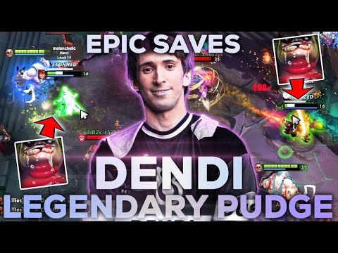 Dendi The Legendary Pudge - Epic Saves And Hooks Dota 2