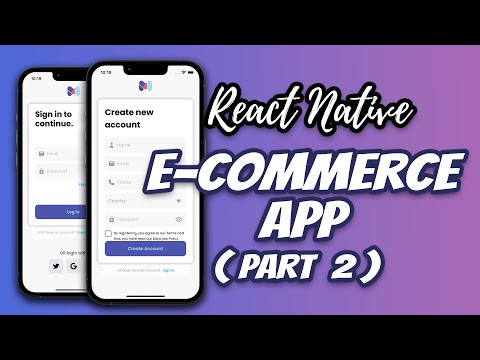 LCRN EP18 - Ecommerce App (Part 2) - Authentication Screens with Animation