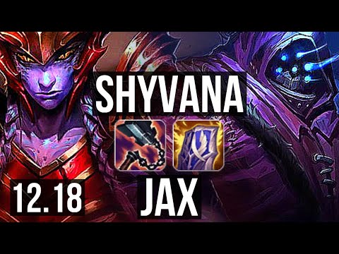 SHYVANA vs JAX (TOP) | 4/0/3, 900K mastery | KR Diamond | 12.18
