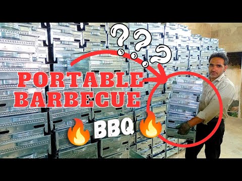 GALVANISED STEEL BARBECUE HOW IS MADE ?  (BBQ) GRILL PORTABLE