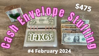 Cash Envelope Stuffing #4 February 2024 // Low Income Weekly Budget