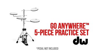 Video thumbnail for DW Go Anywhere Practice Pad Set with Stand (DWCPPADTS5) by dw drums