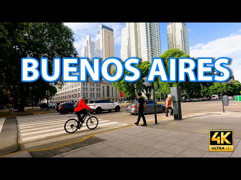 Buenos Aires Argentina most beautiful capital city of south America walking tour 4K virtual walk