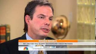 Today Show Background Check Firms Making Errors - Featuring Jim Francis