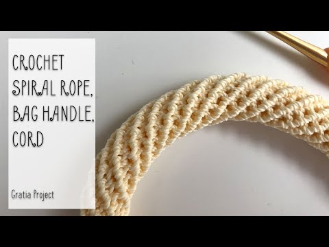 Crochet Spiral Rope, Bag Handle, Cord