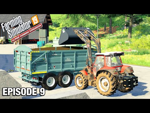 LOADING TRAILERS WITH SILAGE Alpine DLC Timelapse - FS19 Ep 9