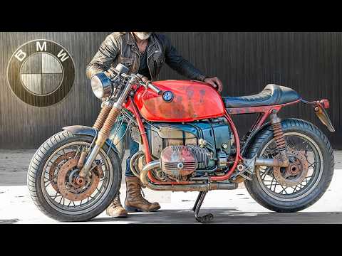 Mann baut klassisches BMW K100-Motorrad aus den 80ern von Grund auf neu auf