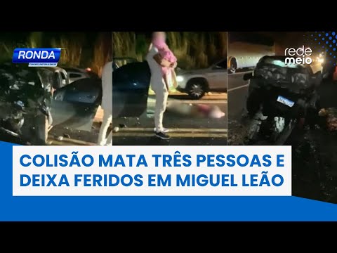 Colisão mata três pessoas e deixa feridos em Miguel Leão; suspeita de carro na contramão | Ronda