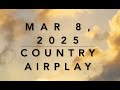 Billboard Top 60 Country Airplay Mar 8 2025