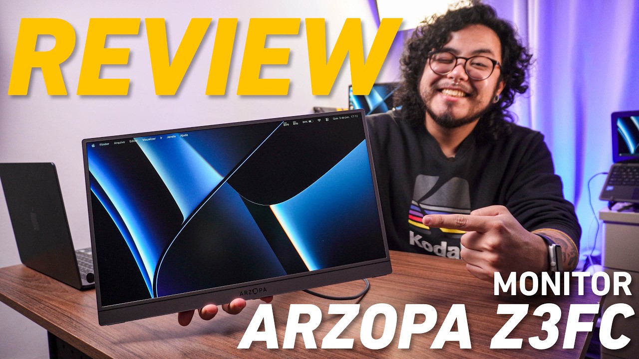 Melhor MONITOR Portátil para NOTEBOOK ARZOPA Z3FC - REVIEW 2026 tela secundária 180Hz resolução 2.8K
