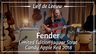 Video thumbnail for Fender Limited Edition Parallel Universe Jaguar Strat Candy Apple Red played by Leif de Leeuw | Demo by TFOA Demos