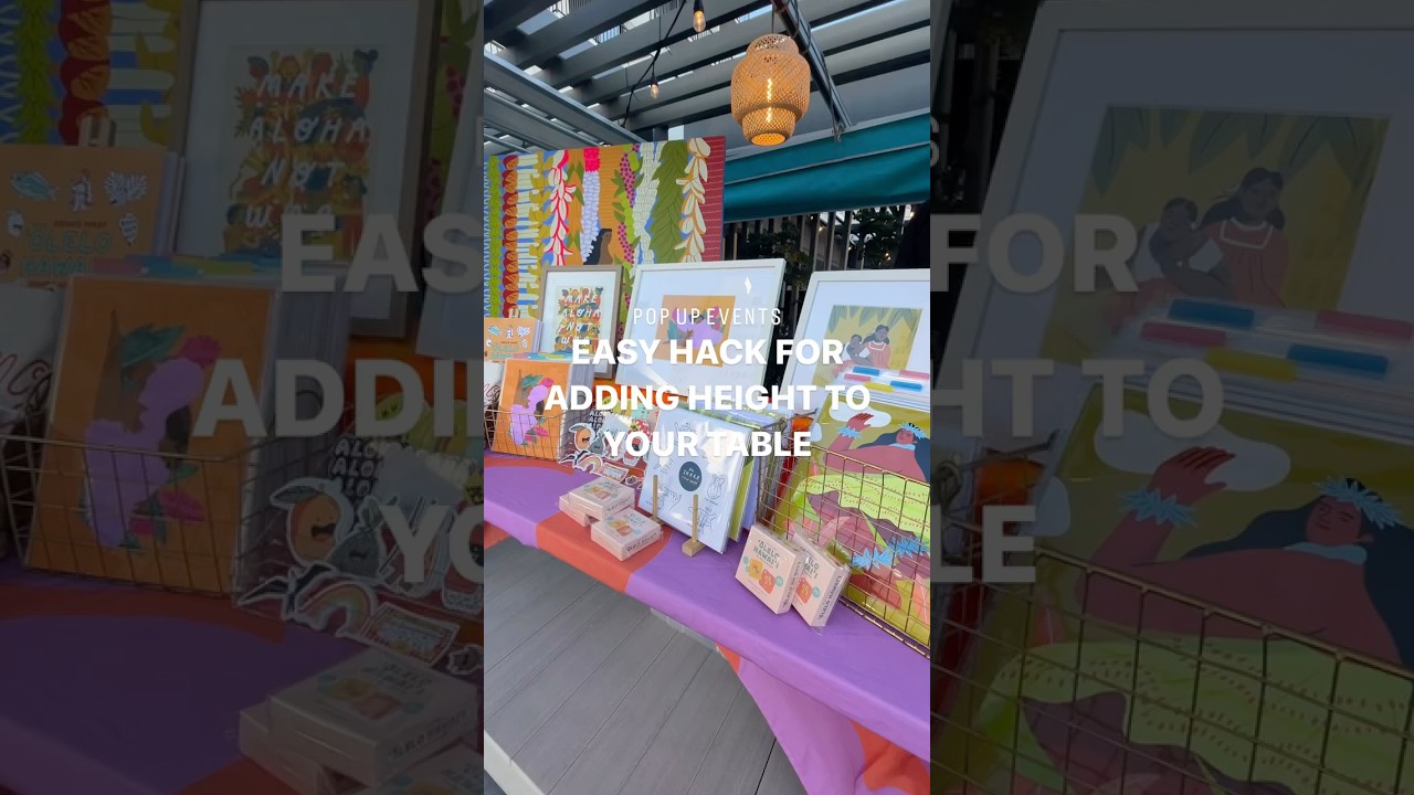 Easy hack to add height to your table display for art markets and craft fairs #artevent