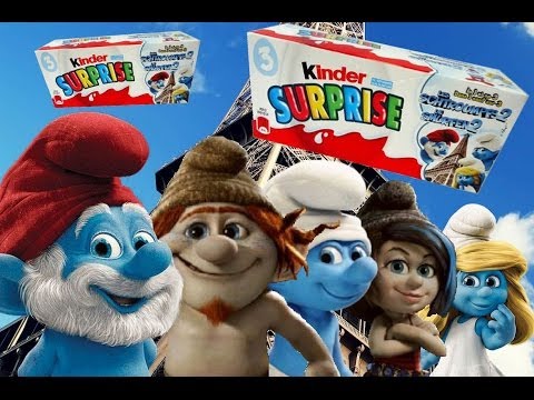 12 Kinder Surprise The Smurfs 2 - NO REPEATS! - Unboxing!