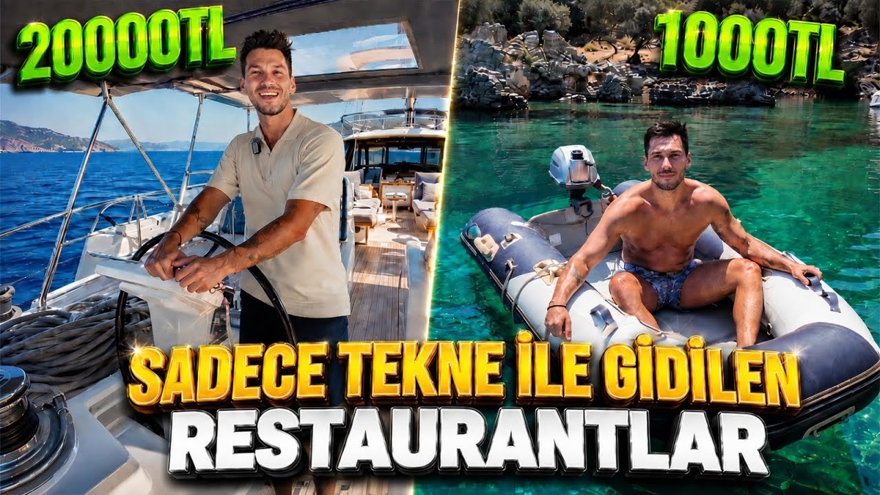SADECE TEKNE İLE GİDİLEBİLEN RESTORANLARA GİTTİM (GÖCEK)