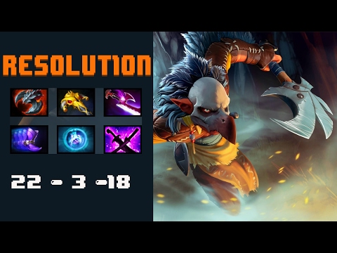 DOTA 2 - Resolut1on play Troll warlord - NEW META 7.02