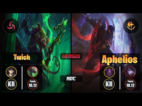 Zenit TWITCH (ADC) [Hail of Blades] VS APHELIOS - Master KR Patch 10.12