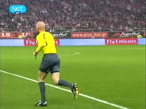 Stupid greek referee missed his yellow card