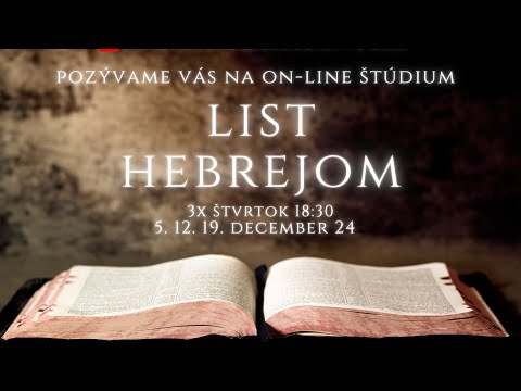 List Hebrejom I.  5.12. 2024